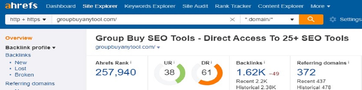 Ahrefs Group Buy Site Explorer